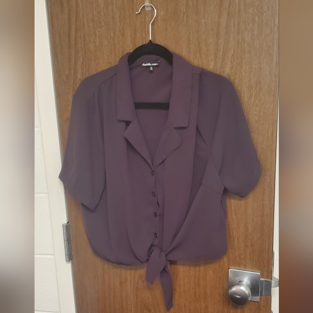 Charlotte Russe Crop Top Purple 1X